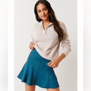 ✨ NWT Francesca’s Mia Scalloped Faux Suede Mini Skirt